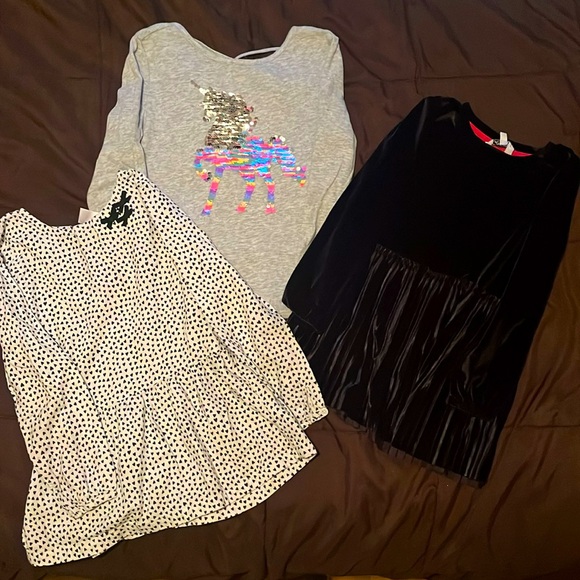 Bundle of Youth girl small long sleeve shirts - Picture 1 of 11